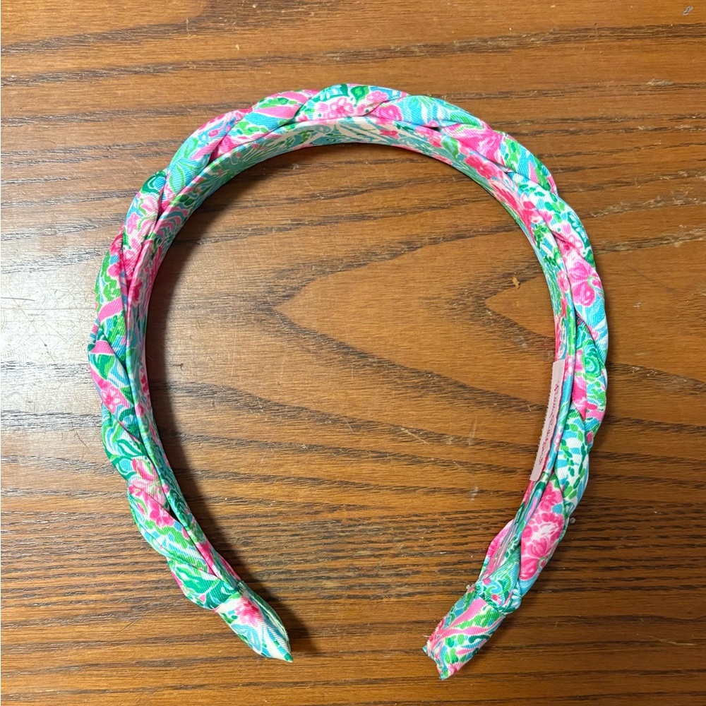 Lilly Pulitzer Braided Floral Headband EUC